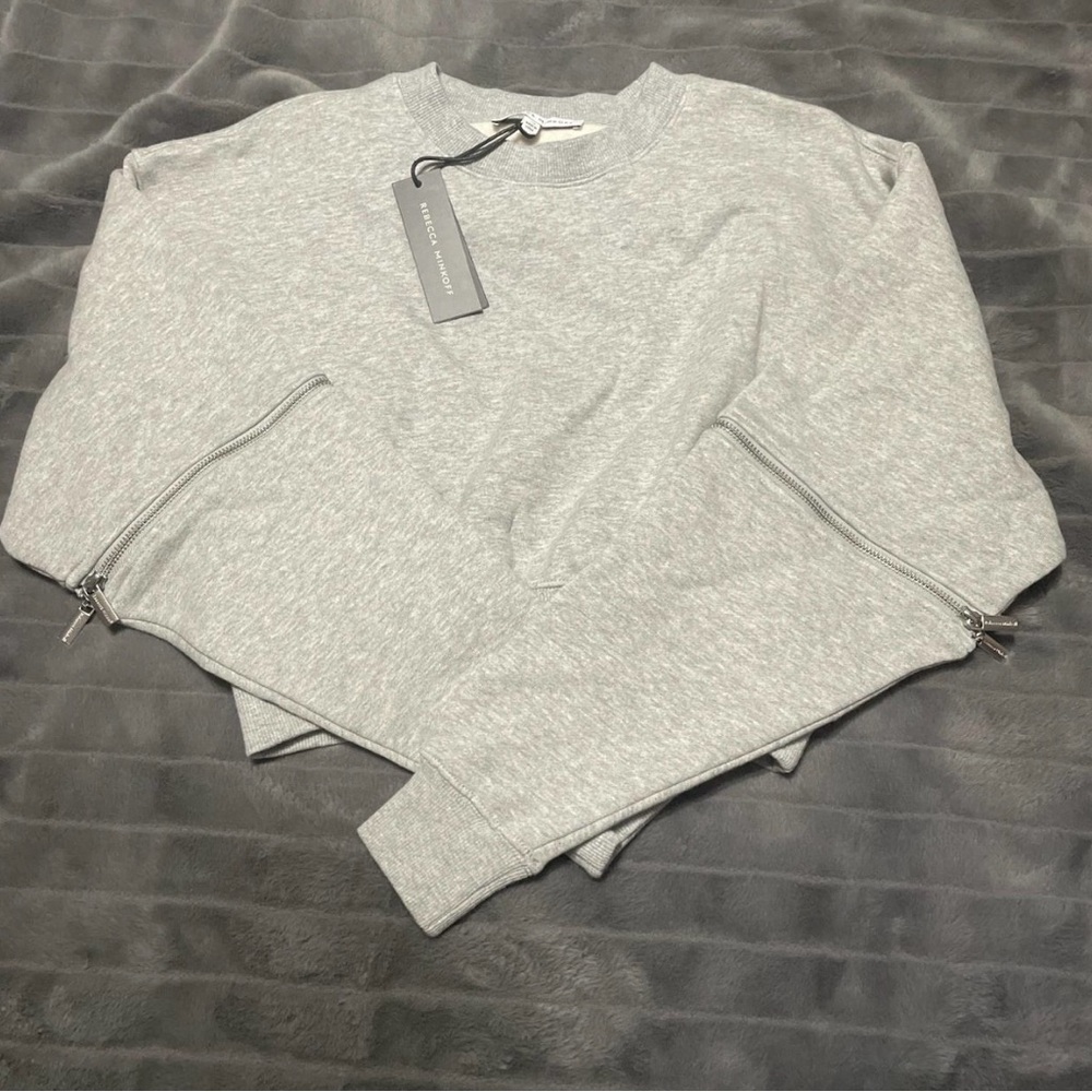 Rebecca Minkoff Gray Crew Neck Sweater
